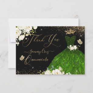 Merci de Quinceanera émeraude Parties scintillant