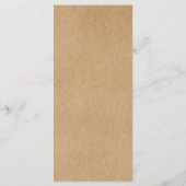 Merci De Réception De Mariage Rustique Carte Place (Dos)