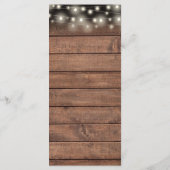 Merci De Réception De Mariage Rustique Carte Place (Dos)