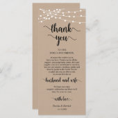 Merci de réglage, Cartes lumineuses Kraft (Devant / Derrière)