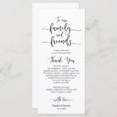 Merci de réglage de la place mariage, carte de pol (Devant / Derrière)