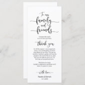 Merci de réglage de la place mariage, carte de pol (Devant / Derrière)