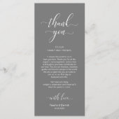 Merci de réglage, élégante carte gris foncé (Devant)