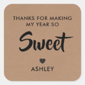 Merci de rendre mon année si douce étiquette de pr (Devant)