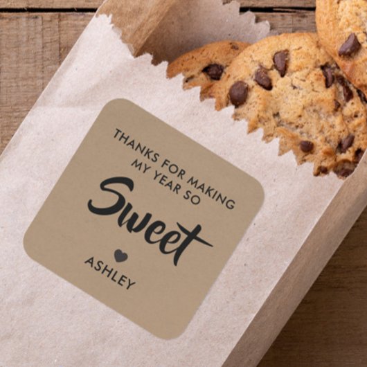 Merci de rendre mon année si douce étiquette de pr