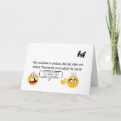 Merci de rire de mes terribles blagues (Devant)