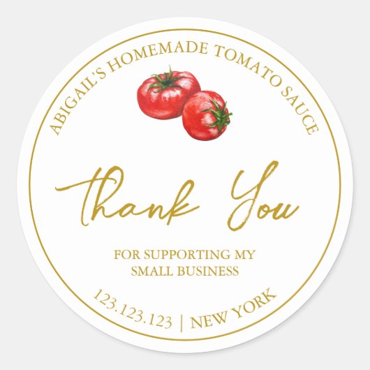 Merci de sauce tomate maison simple Étiquette (Devant)