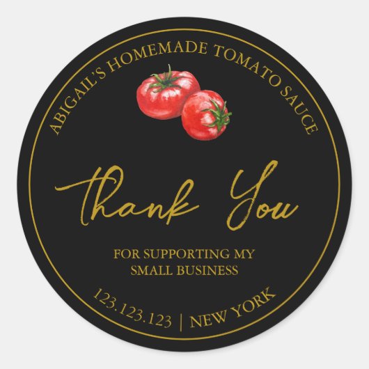 Merci de sauce tomate maison simple Étiquette (Devant)
