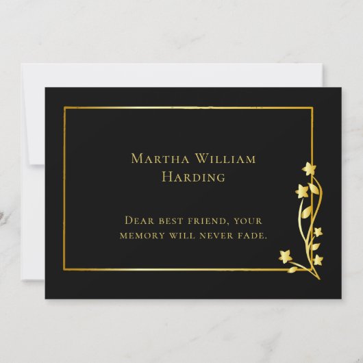 Merci de script élégant de la photo funéraire de c (Dos)