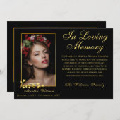 Merci de script élégant de la photo funéraire de c (Devant / Derrière)