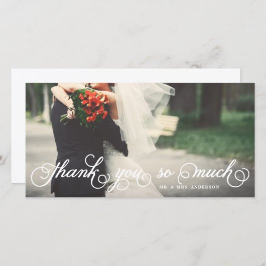 Merci de script élégant tant de Merci Mariage (Devant / Derrière)