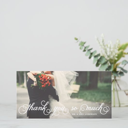 Merci de script élégant tant de Merci Mariage (Debout devant)