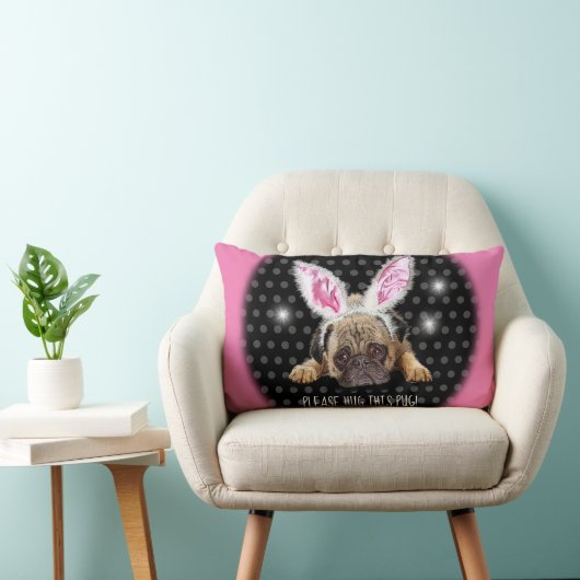 Merci de serrer ce coussin de carlin Lumbar. (Chaise)