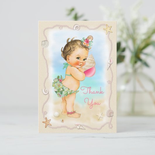 Merci de Shell de conque de bébé de plage de brune (Debout devant)