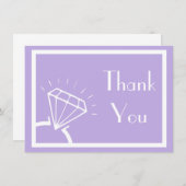 Merci de silhouette de bague à diamant (pourpre (Devant / Derrière)