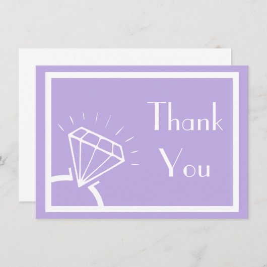 Merci de silhouette de bague à diamant (pourpre (Devant / Derrière)