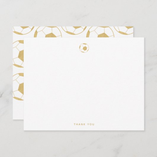 Merci de soccer Gold Note Card (Devant / Derrière)