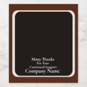 Merci de soutenir nos étiquettes de vin d'entrepri (Étiquettes simples)