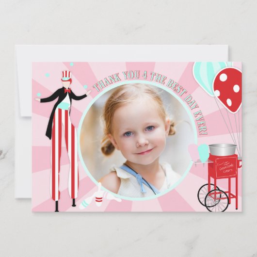 Merci de sucrerie de coton de marcheur d'échasse (Devant)