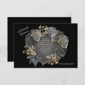 Merci De Sympathie Avec Carte Feuille (Devant / Derrière)