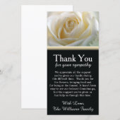 Merci de sympathie de perte de rose blanc (Devant / Derrière)