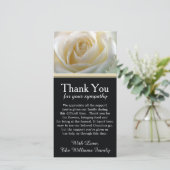 Merci de sympathie de perte de rose blanc (Debout devant)