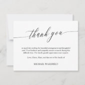 Merci de sympathie de script précis (Devant)