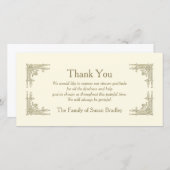 Merci de sympathie du style 1 d'art déco (Devant / Derrière)