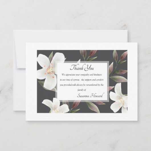 Merci de sympathie Floral (Devant)