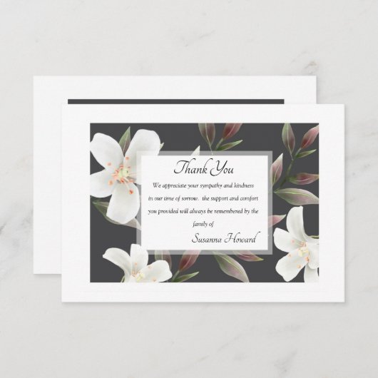 Merci de sympathie Floral (Devant / Derrière)