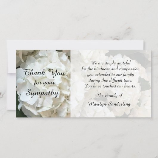 Merci de Sympathy Hydrangea (Devant)