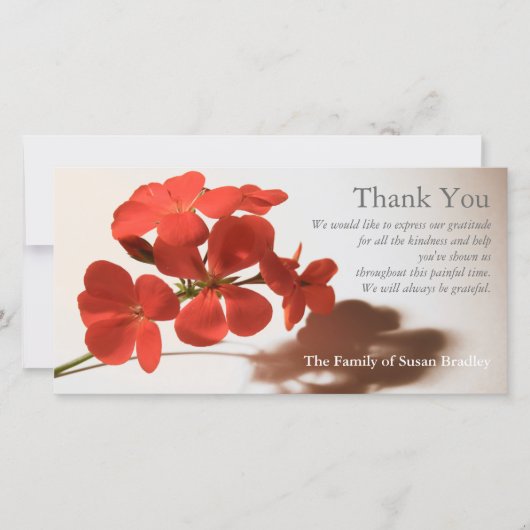 Merci de sypathie Geranium 2 assorti (Devant)