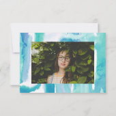 Merci de teinture à l'aquarelle bleu Turquoise Pho (Dos)