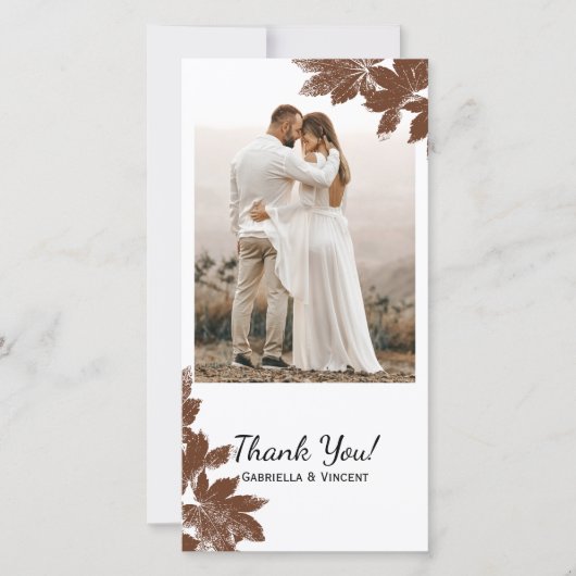 Merci de timbre en feuille d'érable Brown (Devant)