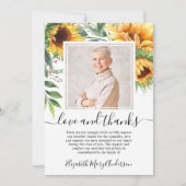 Merci de tournesol Bereavement photo florale (Devant)