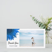 Merci de tournesol Blue Pop Art Carte photo (Debout devant)