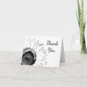 Merci de tournesol noir et blanc (Devant)