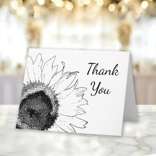 Merci de tournesol noir et blanc