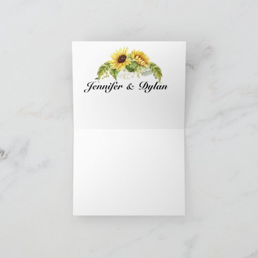 Merci de tournesol ou note vide (Intérieur)