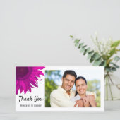 Merci de tournesol rose Pop Art Carte photo (Debout devant)