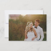 Merci de tournesol rustique Cartes photos Mariage (Dos)