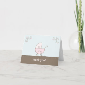 Merci de transport Baby shower - rose