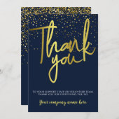 Merci de typographie de l'entreprise Blue Gold (Devant / Derrière)