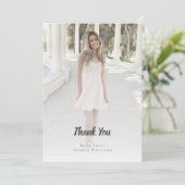 Merci de typographie de script photo de diplôme (Debout devant)