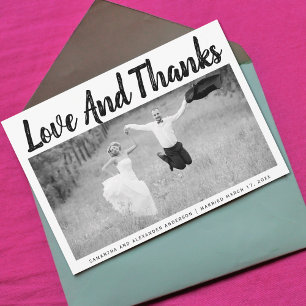 Merci de typographie en gras photo mariage