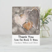 Merci De Us Bokeh Hearts Occasions Card (Debout devant)