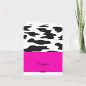 Merci de vache rose et noir et blanc chaud (Dos)