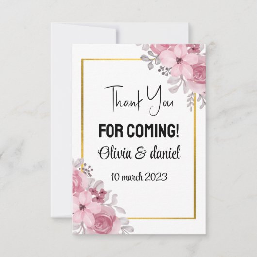 Merci de venir Cartes de Merci (Devant)