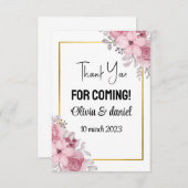 Merci de venir Cartes de Merci (Devant / Derrière)