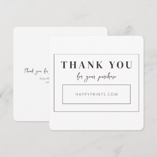 Merci de votre achat Entreprise modifiable (Devant / Derrière)